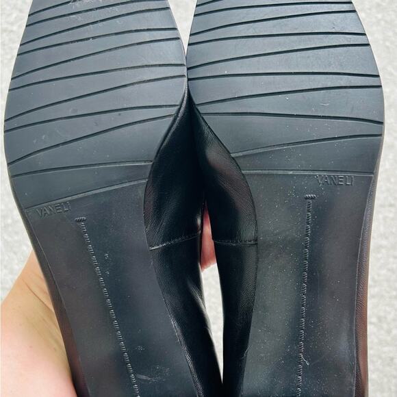 Vaneli Cap-Toe Black Kitten Heels - Picture 2 of 6